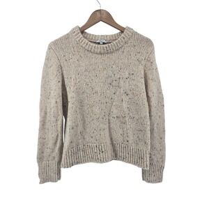 Rails Delia Sweater Small Cream Confetti Speckled Knit Wool Blend Pullover